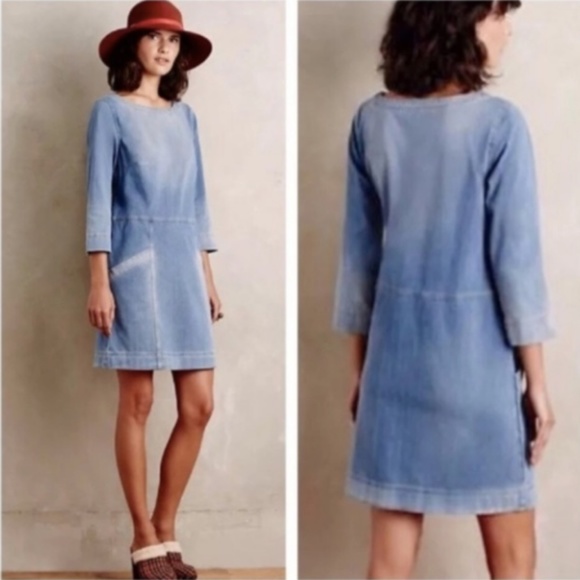 anthropologie denim dress